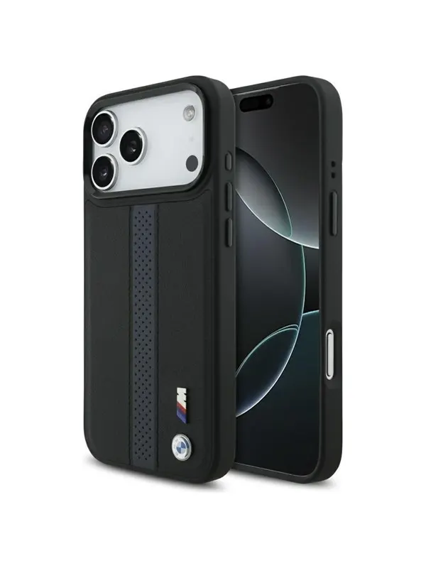 BMW M Perforated Stripe Logo MagSafe Case for iPhone 17 Pro Max - Blue