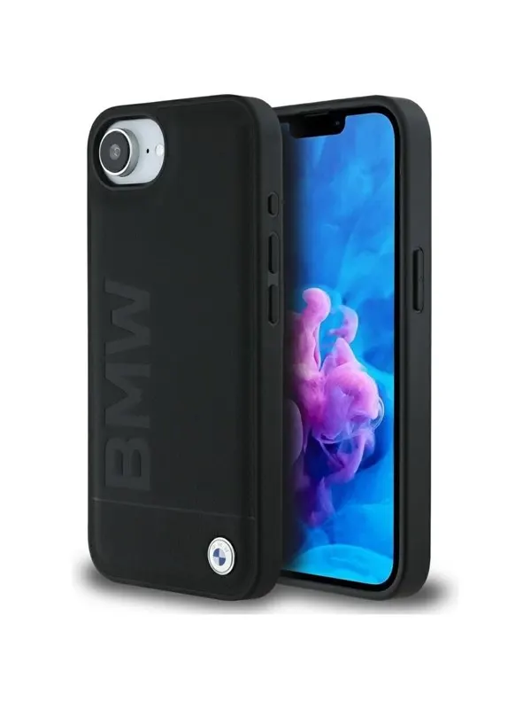 BMW Leather Hot Stamp iPhone 16e Case - Black