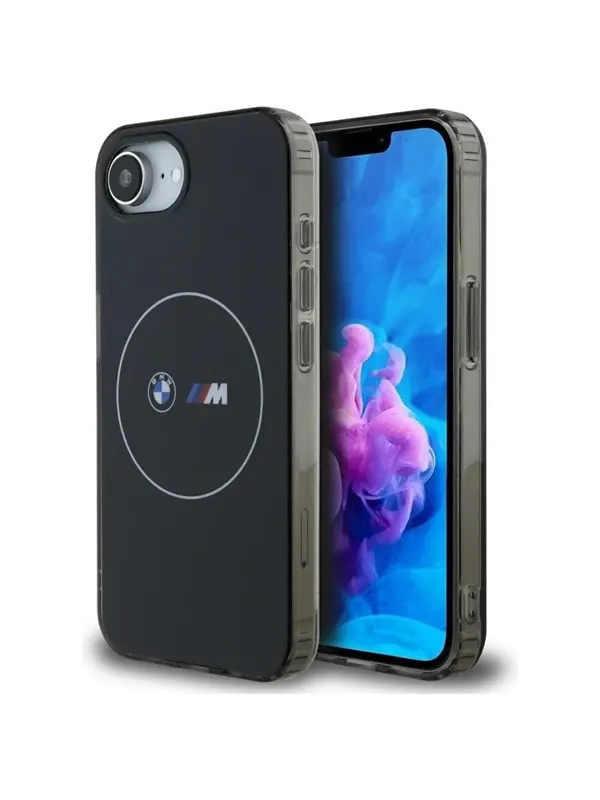 BMW IML Metal White Circle MagSafe iPhone 16e Case - Black