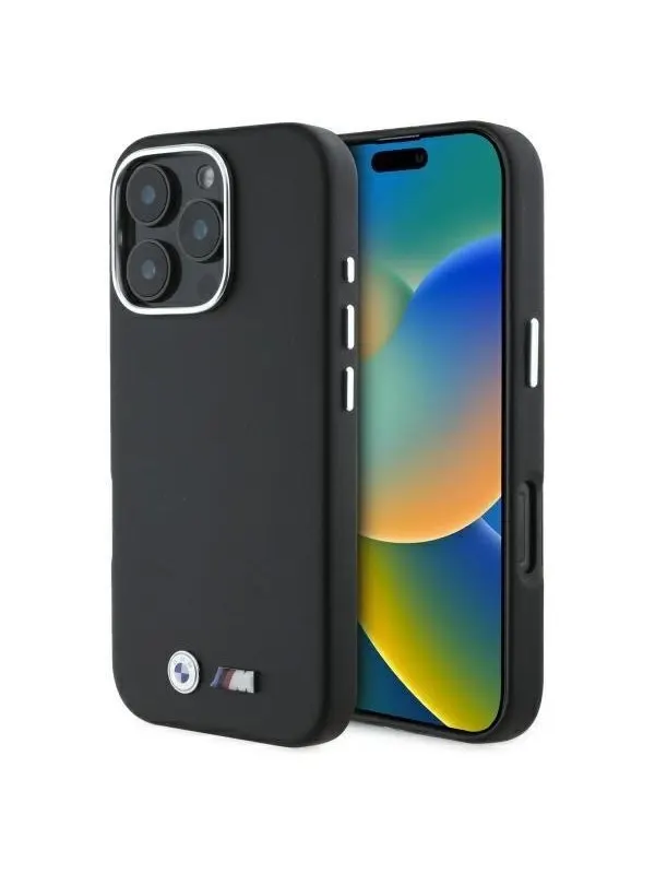 BMW M Smooth Full Wrapped Metal MagSafe Case for iPhone 16 Pro Max - Black