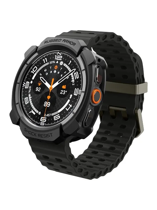 Spigen Rugged Armor - matte black - Samsung Galaxy Watch Ultra2