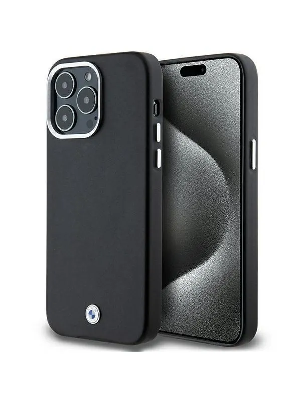 BMW Signature Wrapped Metal MagSafe case for iPhone 15 Pro Max - black