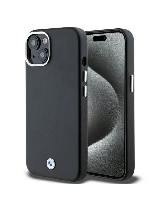 BMW Signature Wrapped Metal MagSafe Case for iPhone 15/14/13 - Black