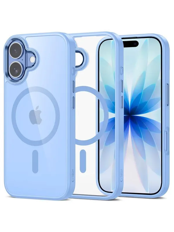 Tech-Protect MagMat MagSafe Case for iPhone 17 - Clear Blue