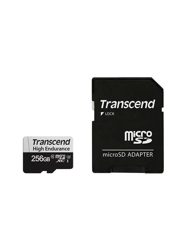 Transcend 350V High Endurance MicroSD/SD - 100MB/s - 256GB