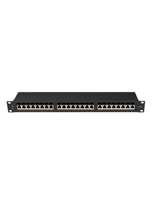 Lanberg PPSA-1024-B 24-Port Patch Panel 1U 19" Cat6A FTP Shielded Black