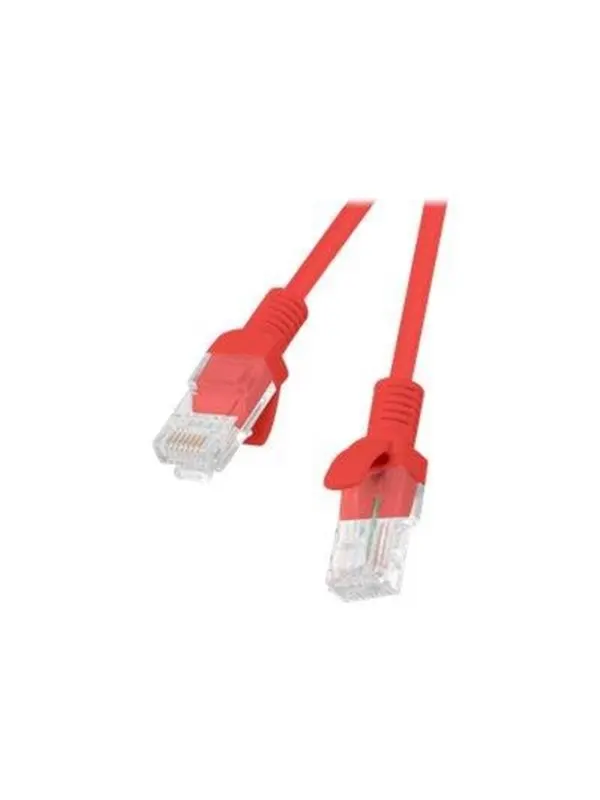 Lanberg patch cable - 25 cm - red RAL 3017 - Röd - 0.25m
