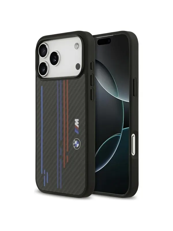 BMW M Kevlar Lines & Logo MagSafe Case for iPhone 17 Pro Max - Black