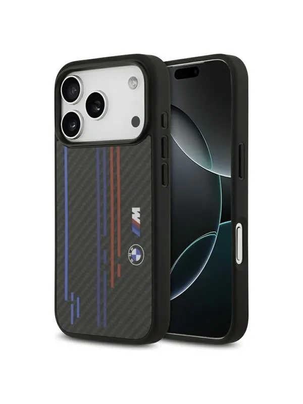 BMW M Kevlar Lines & Logo MagSafe Case for iPhone 17 Pro - Black