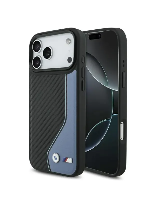 BMW M Carbon Logo MagSafe Case for iPhone 17 Pro Max - Blue