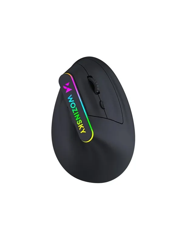 Wozinsky WMG-1164 Wireless Vertical Ergonomic Gaming Mouse 3600 DPI with RGB Backlight - Black