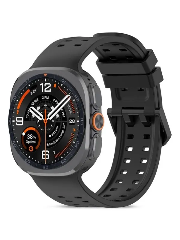 Tech-Protect Silicone Air Strap for Samsung Galaxy Watch Ultra/Ultra2 47mm - Black