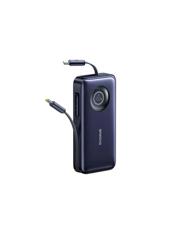 Baseus EnerCore CR11 20000mAh 100W Power Bank with Retractable USB-C Cable - Black - 20000 mAh