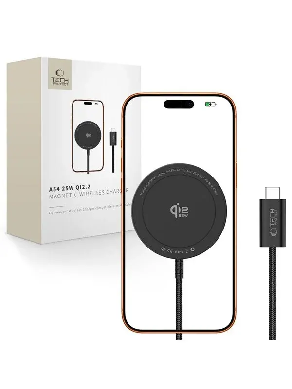 Tech-Protect A54 MagSafe 25W QI2.2 Wireless Charger - Black