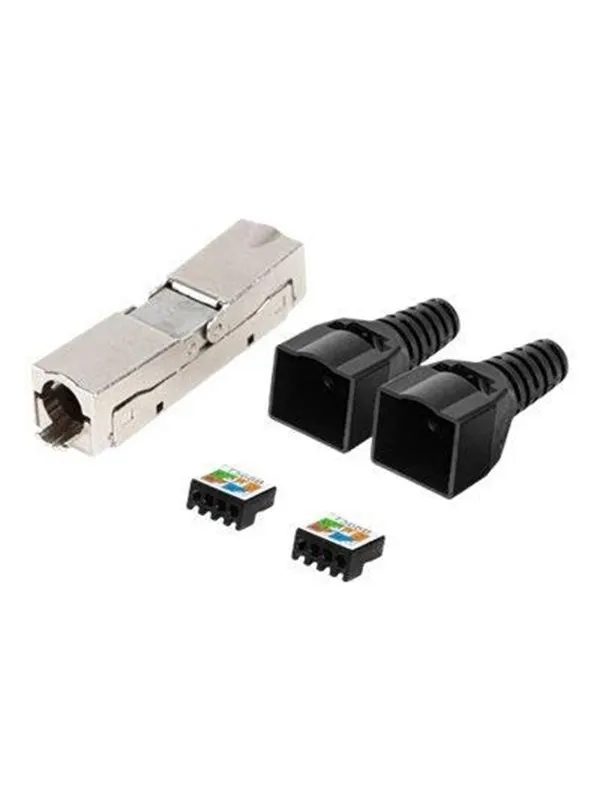 Lanberg network coupler - black silver - Svart