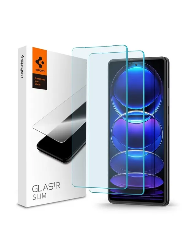 Spigen Glass tR Slim 2 Pack - Xiaomi Redmi Note 12 Pro 5G/Redmi Note 12 Pro+ 5G/POCO X5 Pro 5G
