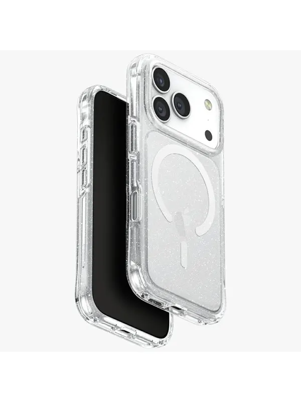 UNIQ LifePro Xtreme Magclick Charging Case for iPhone 17 Pro - Transparent-Glitter