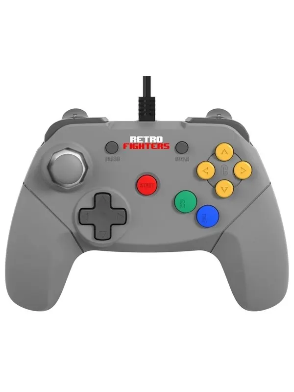 Retro Fighters Brawler64 Wired - Grey - Wired Controller - Nintendo 64