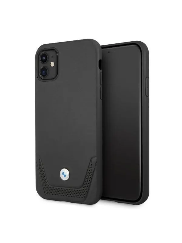 BMW Leather Perforate Case for iPhone 11 / Xr - Black