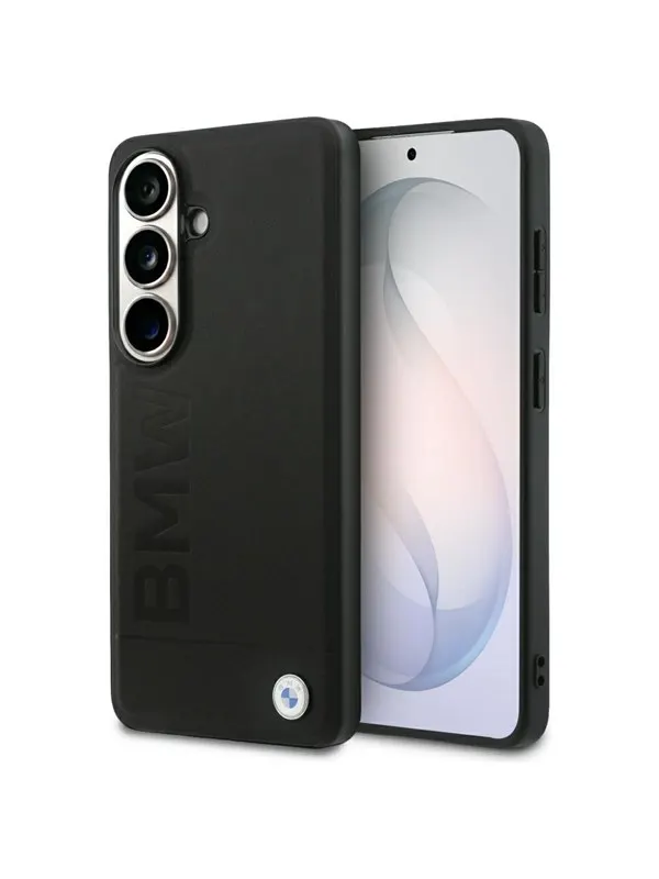 BMW Leather Hot Stamp MagSafe Case for Samsung Galaxy S26 Plus - Black