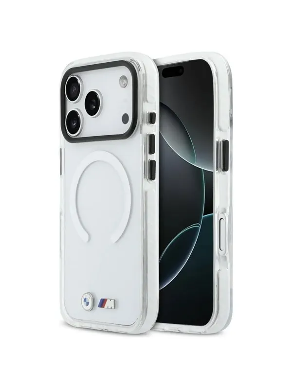 BMW M IML Shockproof Metal Logos MagSafe Case for iPhone 17 Pro - Clear