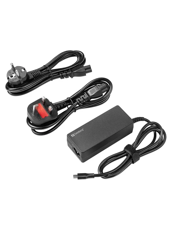 Sandberg USB-C AC Charger PD65W EU+UK - 65W | USB-C PD | EU/UK Plugs