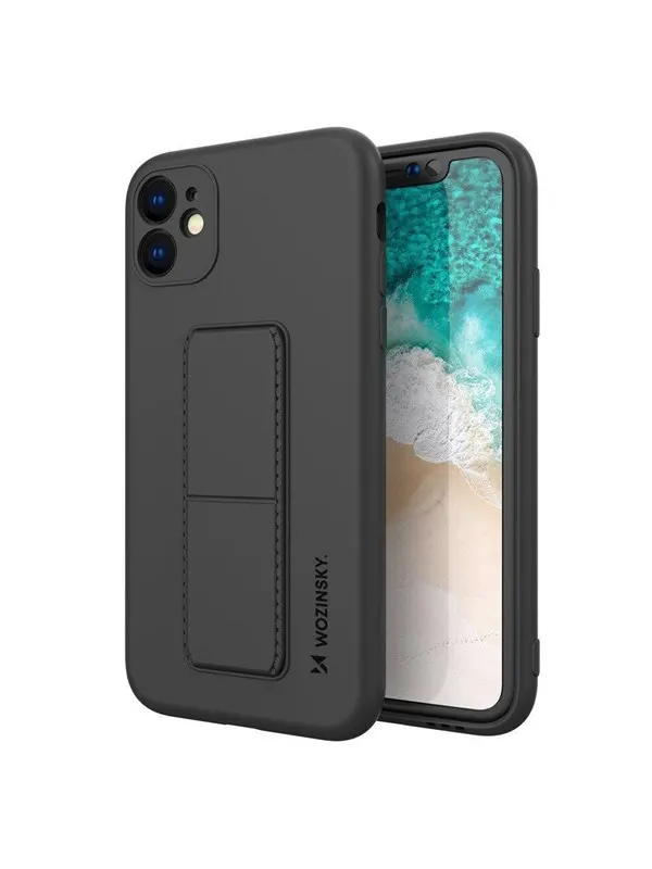 Wozinsky Kickstand Case Silicone Case with Stand Case for Samsung Galaxy A11 / M11 Black