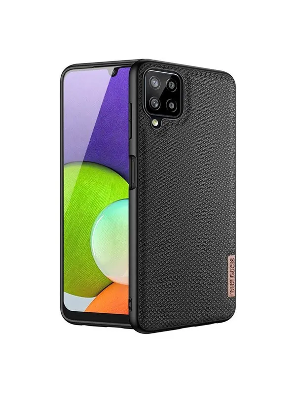 Dux Ducis Fino Case Cover Covered With Nylon Material Samsung Galaxy A22 4G Black
