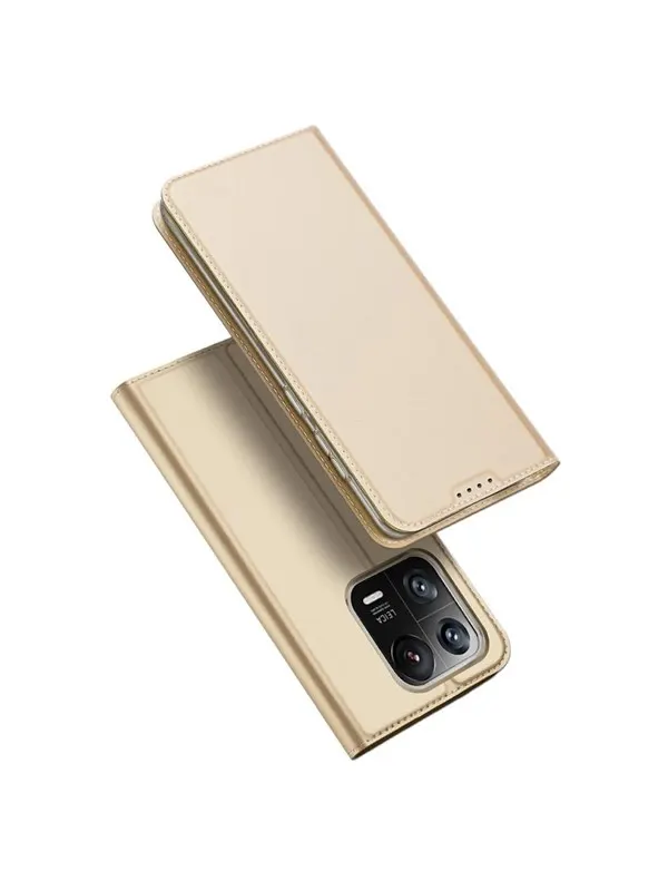 Dux Ducis Skin Pro Case Xiaomi 13 Pro Flip Cover Card Wallet Stand Gold