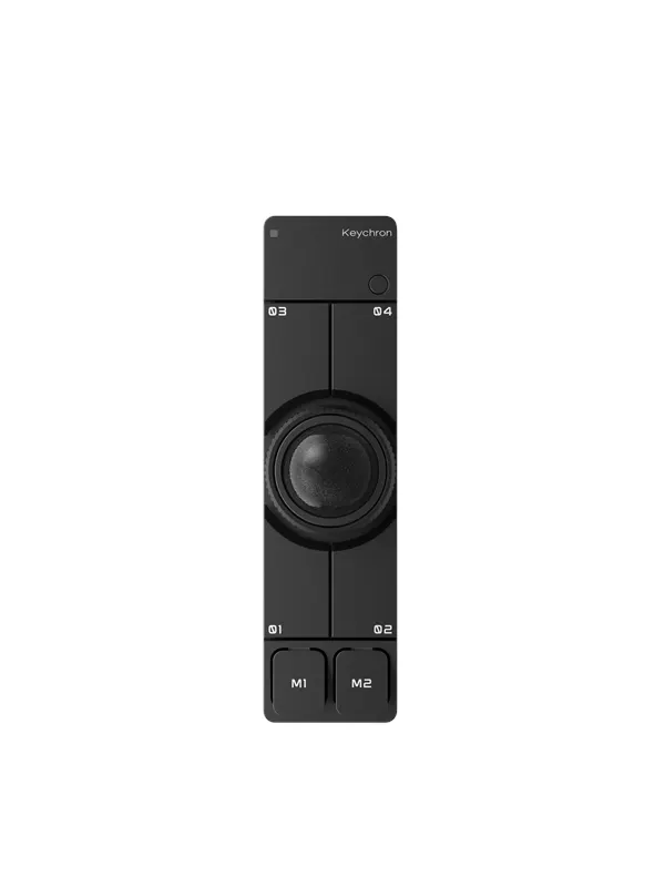 Keychron Nape Pro Wireless Trackball (Black) - Styrkula - Optic - 6 knappar - Svart