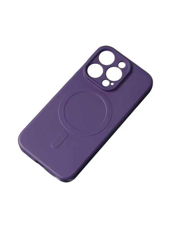 Hurtel MagSafe Compatible Silicone Case for iPhone 15 Pro Max Silicone Case - Purple