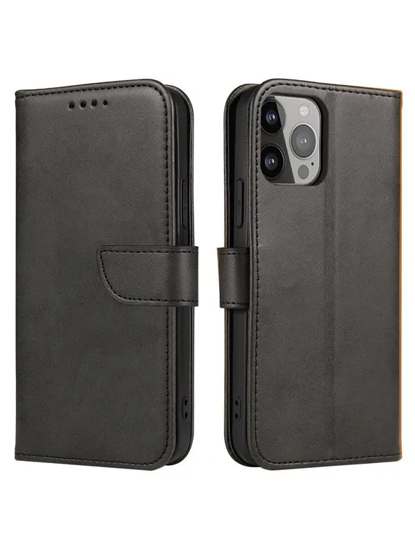 Hurtel Magnet Case for Realme 10 Pro+ Flip Cover Wallet Stand Black