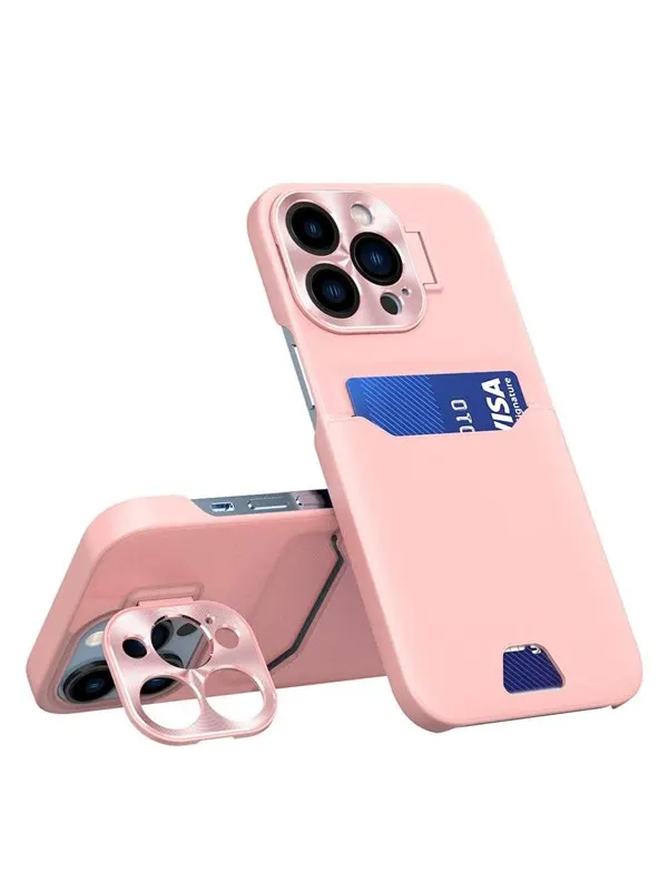 Hurtel Leather Stand Case for Samsung Galaxy S23 Ultra Cover Card Wallet with Stand Pink