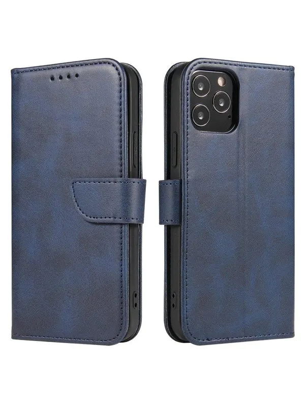 Hurtel Magnet Case elegant case case cover with a flap and stand function Poco M4 Pro 5G Blue