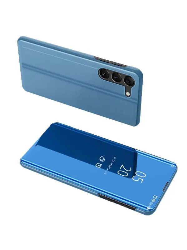 Hurtel Clear View Case Cover for Samsung Galaxy S23+ Flip Cover Blue