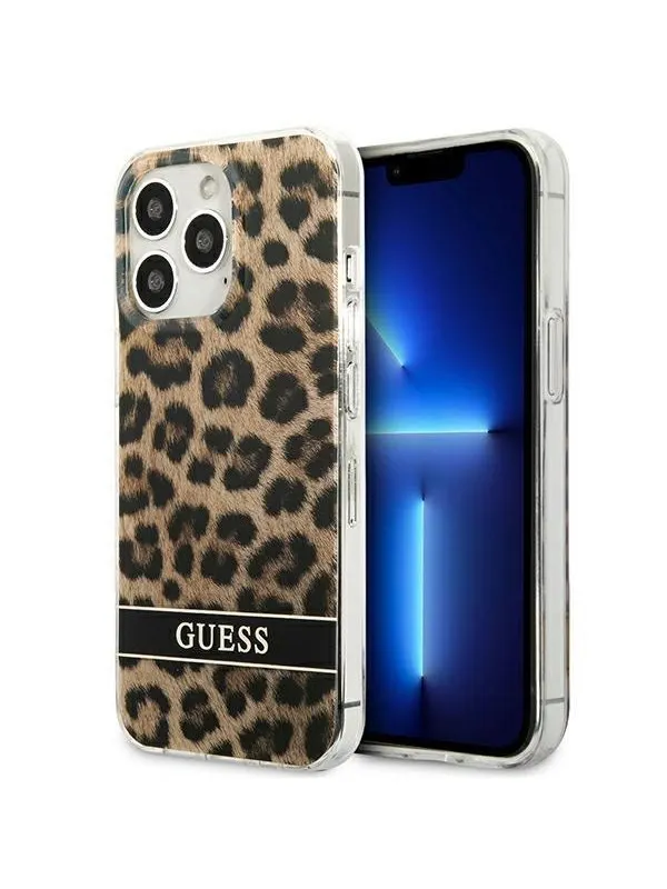 GUESS GUHCP13LHSLEOW iPhone 13 Pro / 13 6.1" brown/brown hardcase Leopard