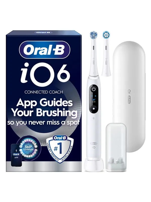 Oral-B eltandborste iO6 White + 1 Extra Refill