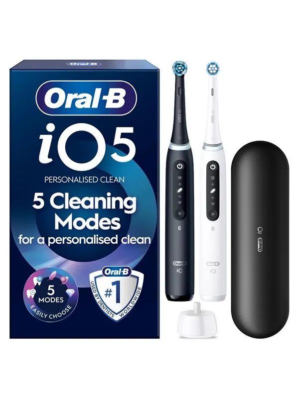 Oral-B eltandborste iO5 Matt Black/QuiteWhite Duo