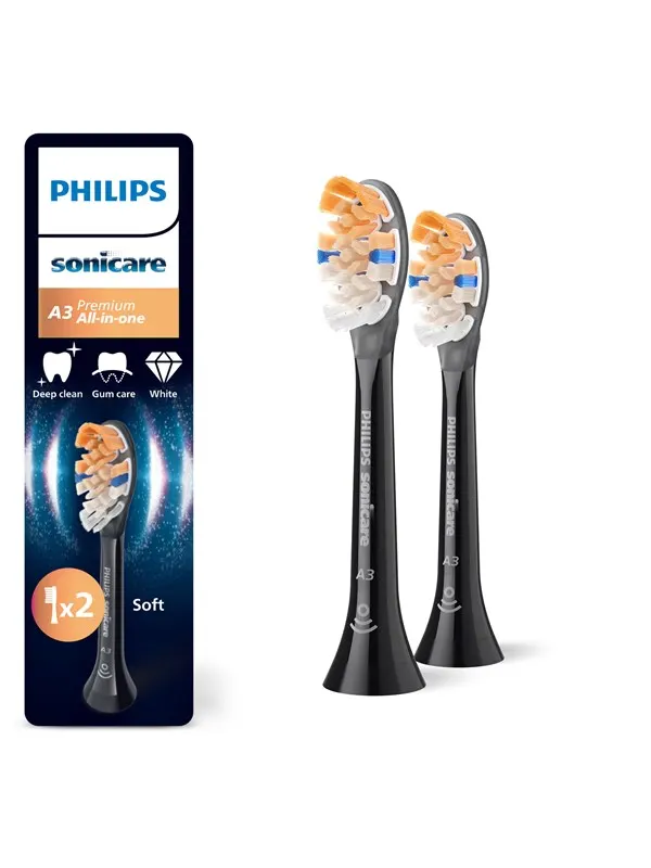 Philips Borsthuvuden Sonicare Premium All-in-One - Black - 2 pcs