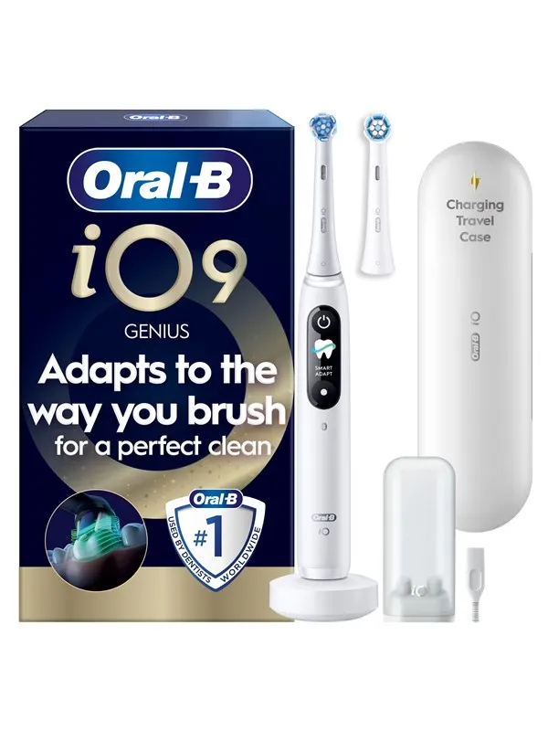 Oral-B eltandborste iO9 White Alabaster + 1 Extra Refill