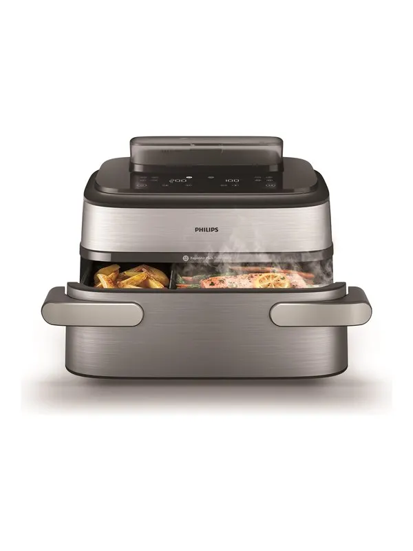 Philips 5000 Series NA565 - double hot air fryer - silver/black