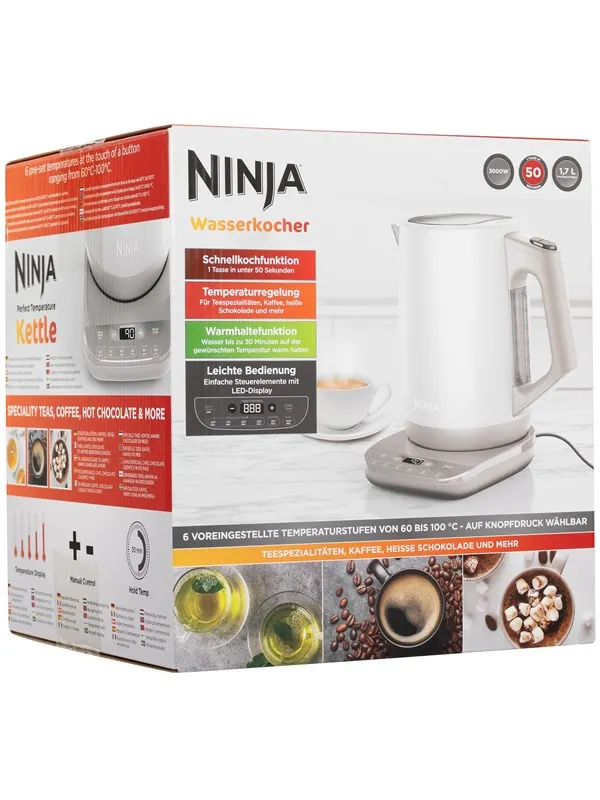 Ninja Vattenkokare KT200EUWH - kettle - Vit - 3000 W