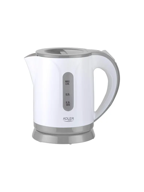Adler Vattenkokare AD 1371g - kettle - white/grey - Vit/grå - 850 W