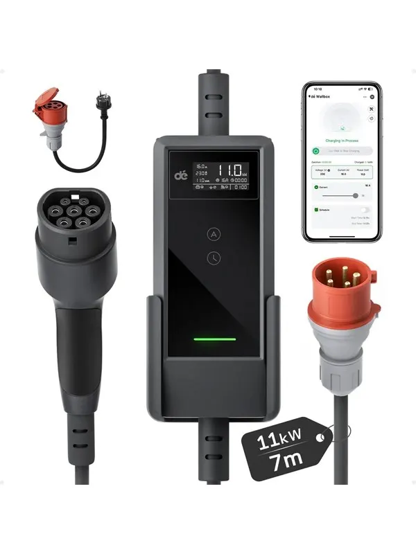dé 11kW Portable Charger with 7m cable (APP VERSION)