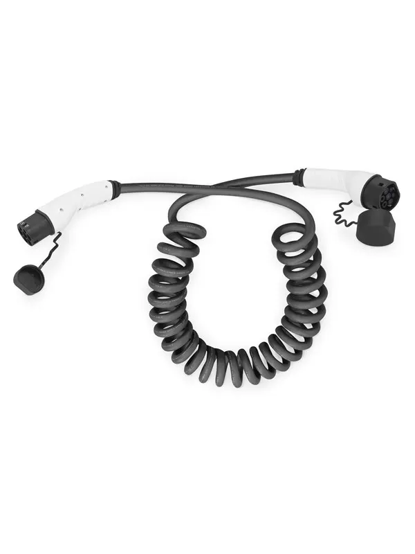 DIGITUS EV Spiral Charging Cable - Type 2 - 32A - 10m | Single Phase