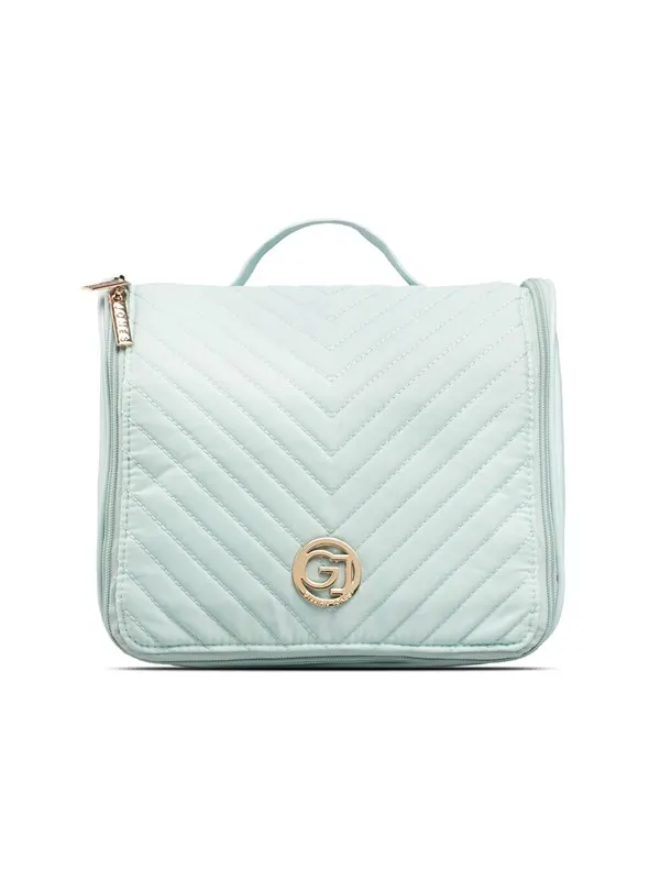 Gillian Jones Organizer Toiletry Bag - Ocean Quilted Nylon
