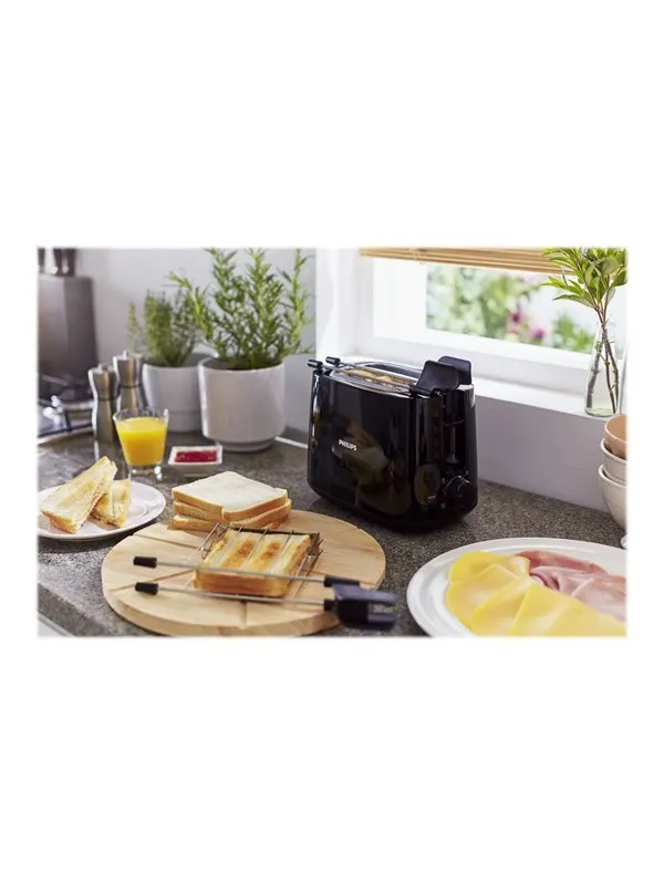 Philips Brödrost & Toaster Daily Collection HD2583 - toaster - black