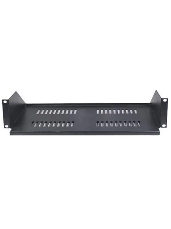 Deltaco 19 "fast hyllplan 2U 267mm djup ma