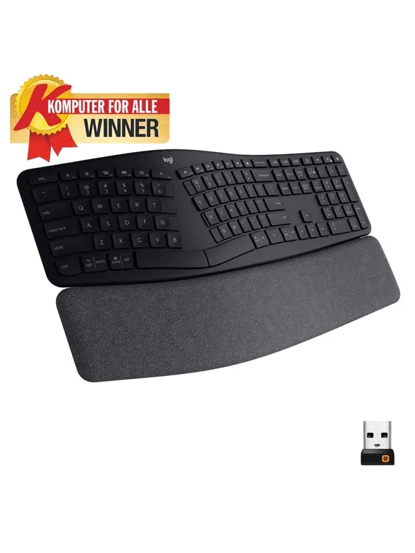 Logitech ERGO K860 Wireless Ergonomic - UK - Tangentbord - Engelska (UK) - Svart