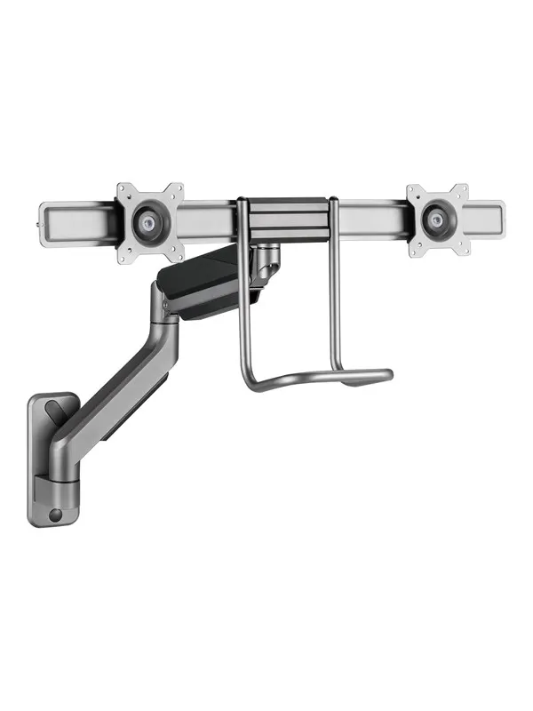Gembird Adjustable wall 2-display mounting arm